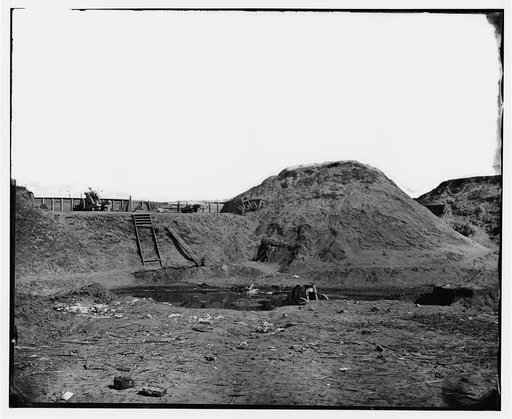 Fort Fisher, N.C. Interior view of transverse and magazine on the land front