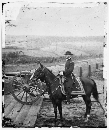 Atlanta, Ga. Gen. William T. Sherman on horseback at Federal Fort No. 7