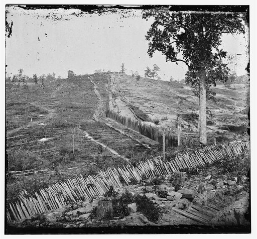 Atlanta, Ga. Confederate palisades, on north side of city