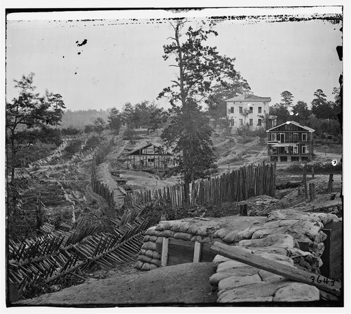 Atlanta, Ga. Confederate palisades and chevaux-de-frise near Potter house