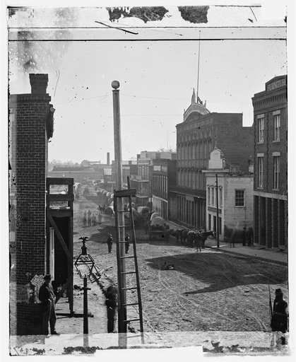 Atlanta, Ga. Wagon train on Marietta Street