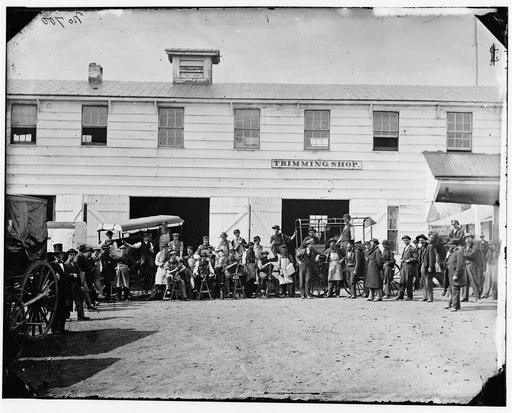 Washington, D.C. Workmen in front of the Trimming Shop