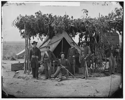 Arlington, Va. Officers of Company F, 2d New York Artillery at Fort C.F. Smith
