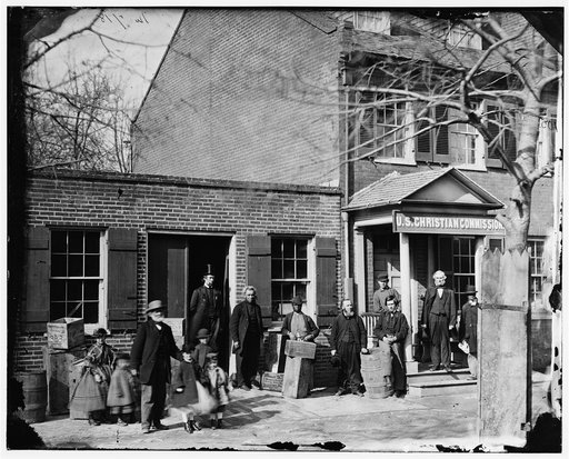 Washington, D.C. Group before office of U.S. Christian Commission, 8th and H Sts. NW