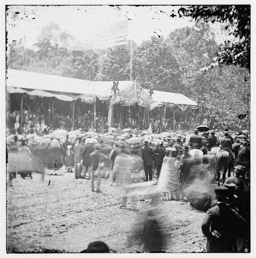 Washington, D.C. Crowd in front of Presidential reviewing stand