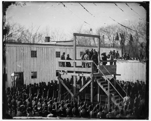 Washington, D.C. Adjusting the rope for the execution of Wirz