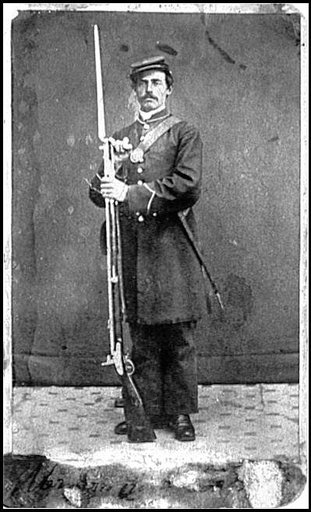 Portrait of Pvt. Ira Fish, 150th New York Infantry, U.S.A.