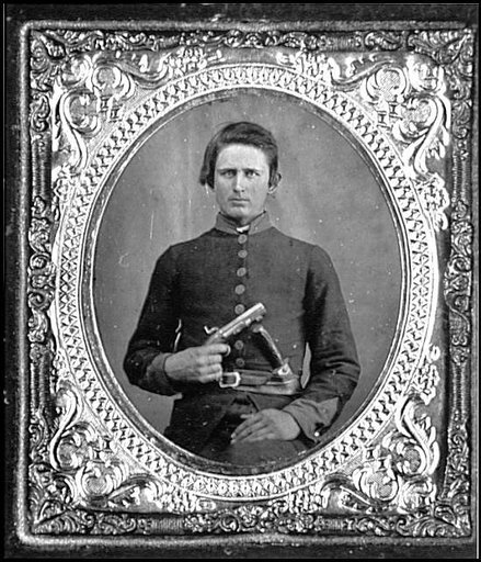 Portrait of Pvt. Robert Patterson, Company D, 12th Tennessee Infantry, C.S.A.