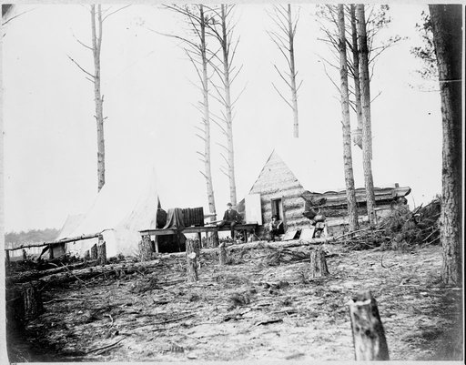 Petersburg, Va. Quarters of photographers attached to Engineer Corps in front of Petersburg