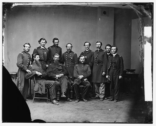 General Daniel Dustin and staff