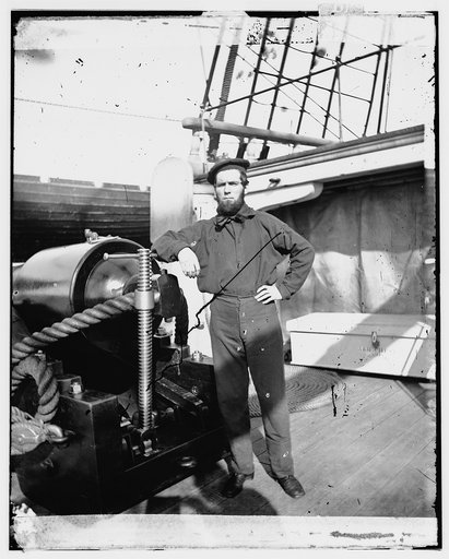 Unidentified sailor on U.S.S. New Hampshire