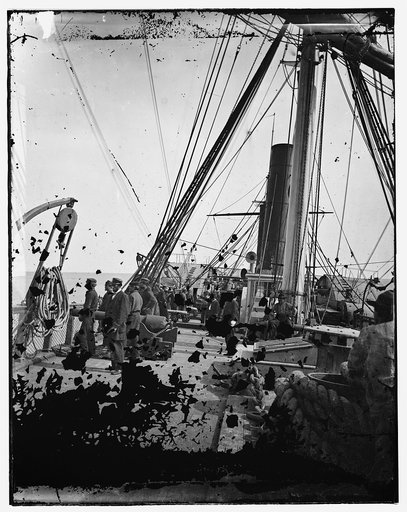 On deck of U.S.S. Arago, off Charleston, SC