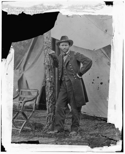 Gen. U.S. Grant at his Cold Harbor, Va., headquarters