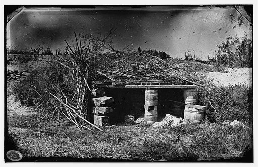 Folly Island, South Carolina. Bomb and splinter proof of General Gillmore's works