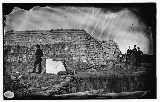 Morris Island, South Carolina. The "Marsh Battery" or "Swamp Angel" after the explosion, August 22, 1863