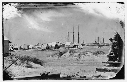 Morris Island, South Carolina. Unidentified camp