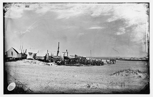 Morris Island, South Carolina. Unidentified camp
