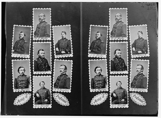 Army of Potomac: J.C. Parke, C.G. Meade, W.S. Hancock, G.K. Warren, U.S. Grant, A.A. Humphrey, and H.G. Wright