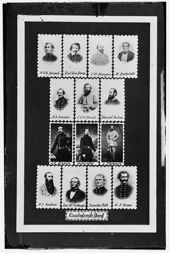 Confederate Dead: W.O.B. Branch, Earl Van Dorn, J.H. Morgan, W. Barksdale, A.S. Johnston, J.E.B. Stuart, "Stonewall" Jackson, J.S. Bowen, Zollicoffer, L. Tilghman, A.J. Jenkins, Ben McCollough, Leonidas Polk, and G.J. Rains