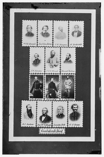 Confederate Dead: W.O.B. Branch, Earl Van Dorn, J.H. Morgan, W. Barksdale, A.S. Johnston, J.E.B. Stuart, "Stonewall" Jackson, J.S. Bowen, Zollicoffer, L. Tilghman, A.J. Jenkins, Ben McCullough, Leonidas Polk, and G.J. Rains