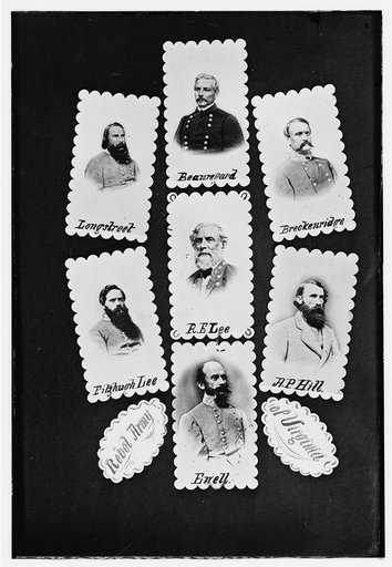 Rebel Army of Virginia: Longstreet, Beauregard, Breckenridge, Fitzhugh Lee, R.E. Lee, A.P. Hill, and Ewell