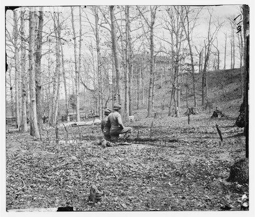 Bull Run, Virginia (vicinity). Sudley church through the trees