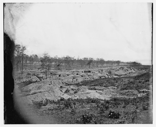 Petersburg, Virginia. Earthworks in front of Petersburg