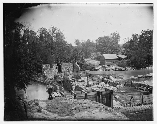 Richmond, Virginia (vicinity). Mill on James River and Kanawah Canal above Richmond