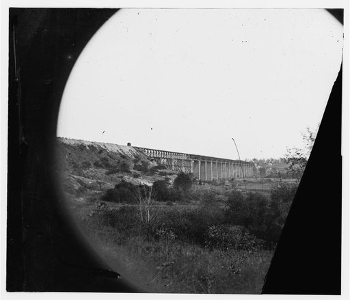 Farmville, Virginia (vicinity). High bridge of the South Side Railroad across the Appomattox
