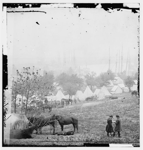Cumberland Landing, Virginia. Federal encampment on the Pamunkey