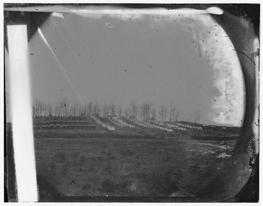 Brandy Station, Virginia. View of the camp of the 50th New York Engineers from the northwest