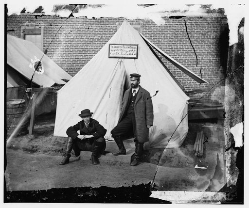 Group at transportation office, Aquia Creek, Va.