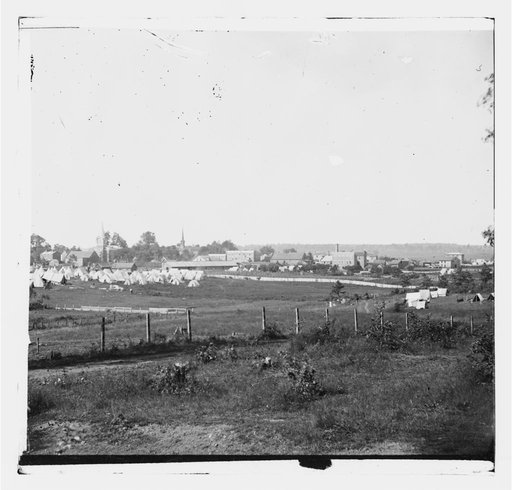 Culpeper, Virginia. Distant view of town and Federal camp