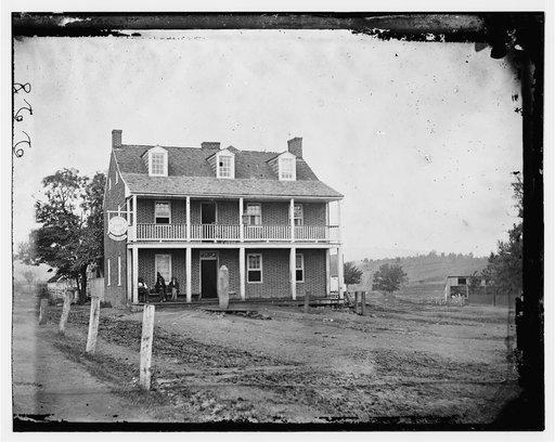 Emmitsburg, Maryland. Farmer's Inn and Hotel where our special artist was captured, July 5, 1863