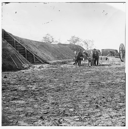 James River, Virginia. Interior view of Ft. Brady