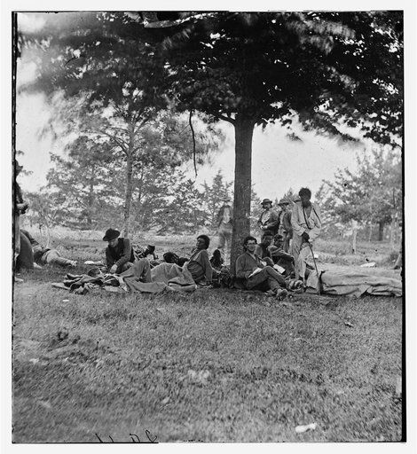 Fredericksburg, Virginia. Wounded Indians from the Wilderness on Marye's Heights