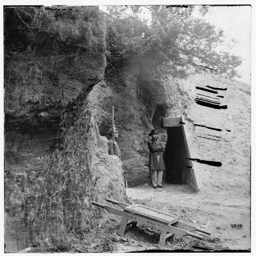 Yorktown, Virginia. Cornwallis cave. Used as a powder magazine by the Confederates