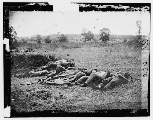 Gettysburg, Pennsylvania. View in wheatfield opposite our extreme left
