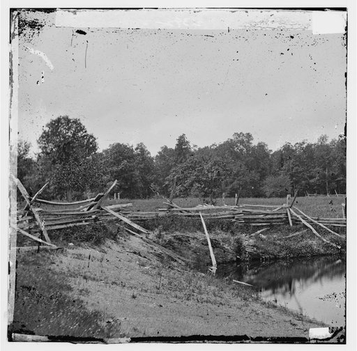 Gettysburg, Pennsylvania. McPherson's woods on left of the Chambersburg Pike