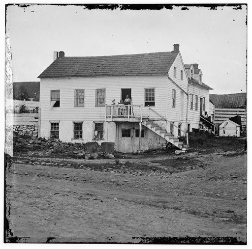 Gettysburg, Pennsylvania. John L. Burns cottage. (Burns seated in doorway)