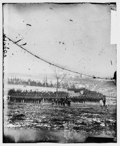 Miners Hill, Virginia. Review of 17th New York Inf. (vicinity, Falls Church) (Westchester Chosseurs)