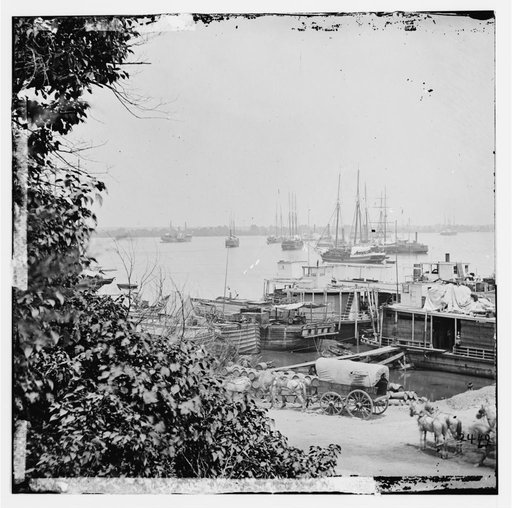 City Point, Virginia. View of barges transports, etc.