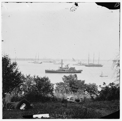 City Point, Virginia. Transports on James River