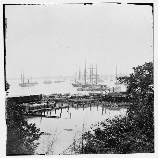 City Point, Virginia. Wharf and transports