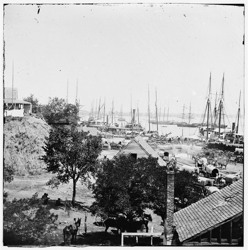 City Point, Virginia. Army wagons and transports