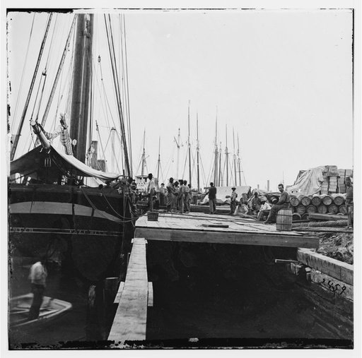 City Point, Virginia. Transports at wharf