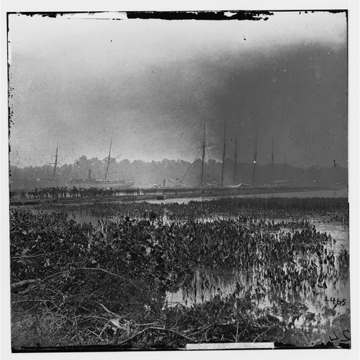 James River, Virginia. Pontoon bridge on which the Army of the Potomac crossed, June 1864
