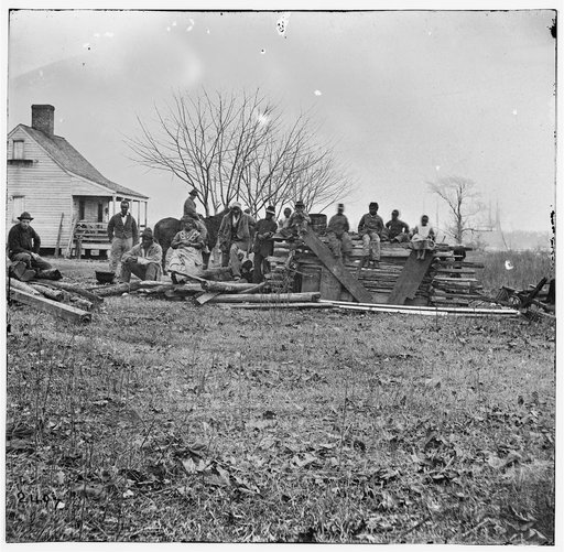 Aiken's Landing, Virginia (vicinity). Negro group at Aiken's farm