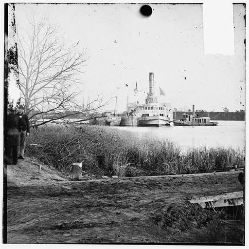 Jones' Landing, Virginia (vicinity). Mail-boat, CITY OF HUDSON on James River
