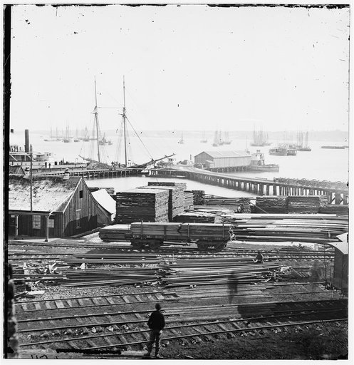 City Point, Virginia. Ordnance wharf